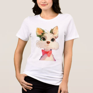 T-shirt En Tri-matière une icône de chiot mignon