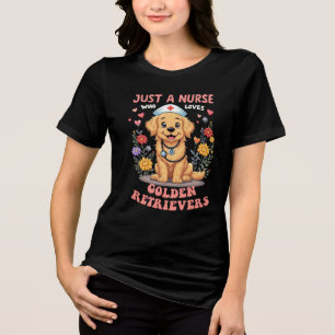 T-SHIRT  EN TRI-MATIÈRE UNE INFIRMIÈRE QUI AIME LES RÉCUPÉRATEURS D'OR