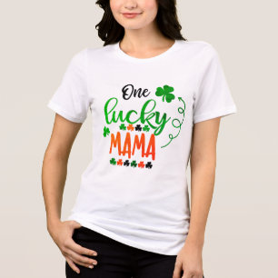 T-shirt En Tri-matière Une maman chanceuse Saint Patrick's Day