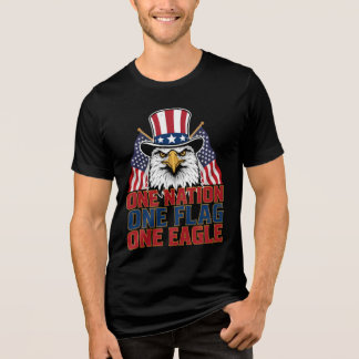 T-shirt En Tri-matière Une nation un drapeau un aigle Patriotique