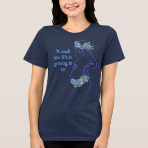 T-shirt En Tri-matière Une silhouette de femme enceinte avec citation