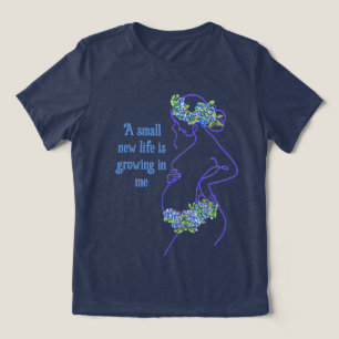 T-shirt En Tri-matière Une silhouette de femme enceinte avec citation