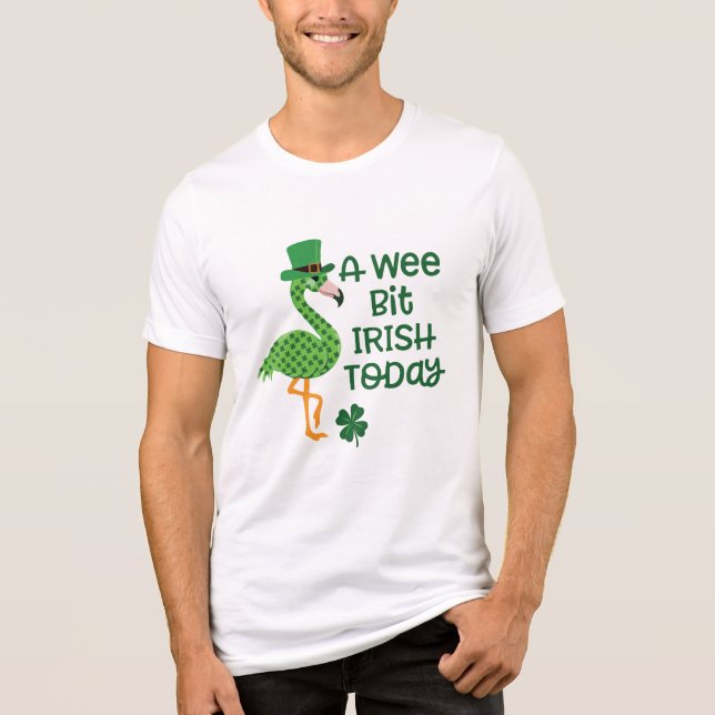 T-shirt En Tri-matière Une Wee Un Peu Irlandaise Aujourd'Hui Saint Patric (Recto)