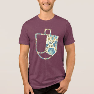 T-shirt En Tri-matière Unique Dreidel Faux Applique Hanoukka