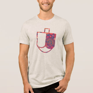 T-shirt En Tri-matière Unique Dreidel Faux Applique Hanoukka