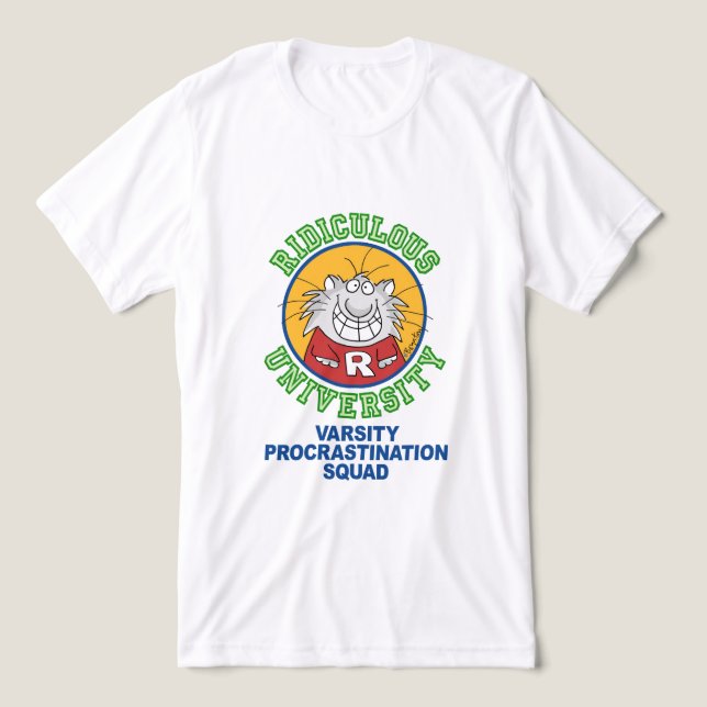 T-SHIRT  EN TRI-MATIÈRE UNIVERSITÉ RIDICULE (Design Recto)