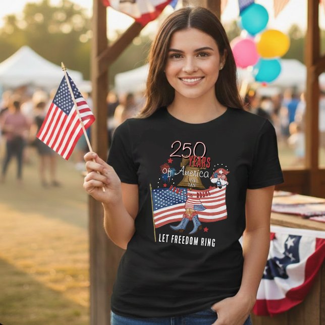 T-shirt En Tri-matière US 250th Anniversary  Patriotic Gnome Cowboy Boots (US 250th Anniversary Patriotic Gnome Cowboy Boots Tri-Blend Shirt)