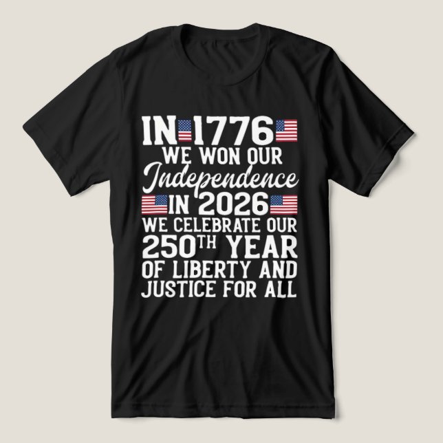 T-shirt En Tri-matière USA 250th Anniversary 1776-2026 Independence Day  (Design Recto)