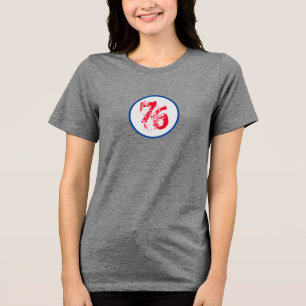 T-shirt En Tri-matière USA 76 Chemise - Patriotique rouge blanc & bleu Nu