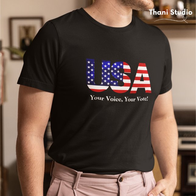 T-shirt En Tri-matière USA Votre Voix Votre Vote Élection Politique Homme (Créateur téléchargé)