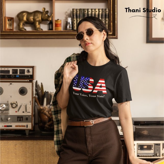 T-shirt En Tri-matière USA Votre Voix Votre Vote Politique Femmes (Créateur téléchargé)