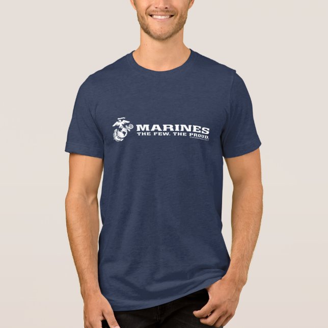 T-shirt En Tri-matière USMC Les rares Logo Fiers - Blanc (Recto)