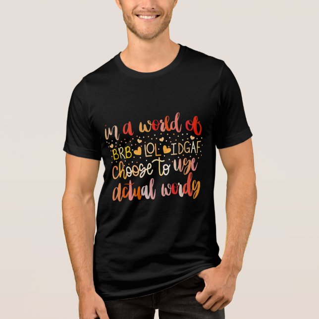 T-shirt En Tri-matière Utiliser les mots réels (Recto)