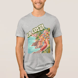 T-shirt En Tri-matière Vacances rétro à la plage pour hommes et femmes 