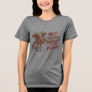 T-shirt En Tri-matière Vache Drôle Éloigne Taureau
