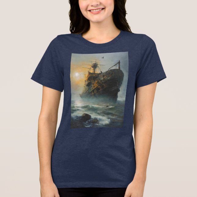 T-shirt En Tri-matière vaisseau fantôme, navire pirate, (Recto)
