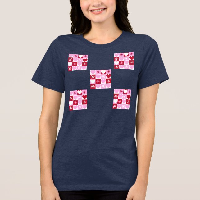 T-shirt En Tri-matière Valentine checkerboard  (Recto)