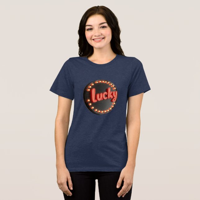 T-shirt En Tri-matière Vegas Lights 'Lucky' brillant et Hit Jackpot (Recto plein)