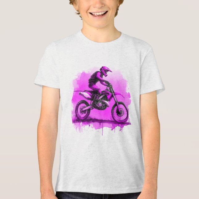 T-shirt En Tri-matière Vélo couleur pourpre (Recto)