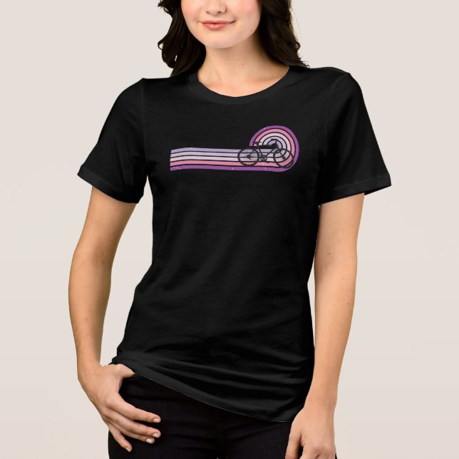 T-shirt En Tri-matière Vélo Rétro Femme (Recto)