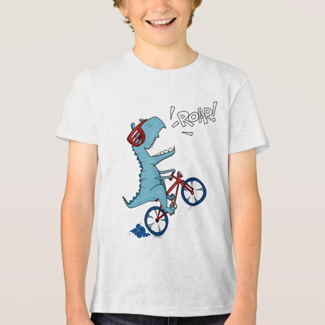 T-shirt En Tri-matière Vélo T-Rex Roar (Recto)
