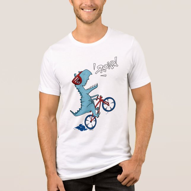 T-shirt En Tri-matière Vélo T-Rex Roar (Recto)