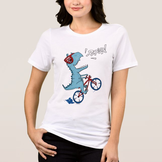 T-shirt En Tri-matière Vélo T-Rex Roar (Recto)