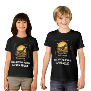 T-shirt En Tri-matière Vélociraptor Dinosaure Préhistorique Lune