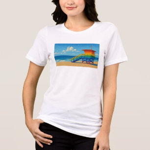 T-shirt En Tri-matière Venice Beach Rainbow Lifeguard Stand