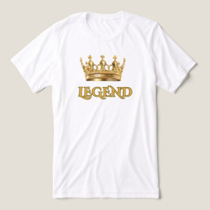 T-SHIRT  EN TRI-MATIÈRE VÉRITABLE LÉGENDE BLANC OR GRAPHIQUE HOMMES