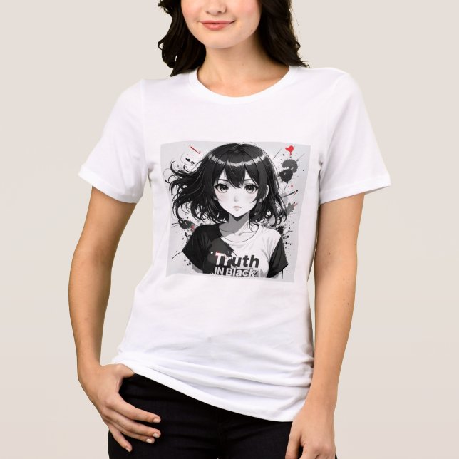 T-shirt En Tri-matière Vérité en noir (Recto)
