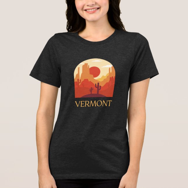 T-shirt En Tri-matière Vermont : Oasis du désert (Recto)