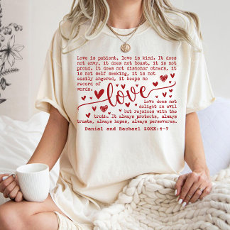 T-shirt En Tri-matière Verset d'amour personnalisé avec des noms pour cad