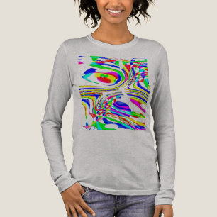 T-shirt En Tri-matière Vert Rouge Jaune Bleu Confetti Art Abstrait