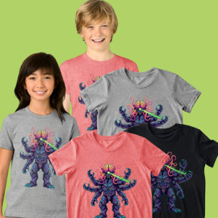 T-shirt En Tri-matière Vêtement rayon monstre cérébral psychédélique pour