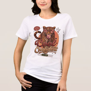 T-shirt En Tri-matière Vêtements de rue rétro léopard cool et confiants
