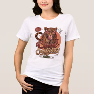 T-shirt En Tri-matière Vêtements de rue rétro léopard cool et confiants