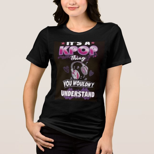 T-shirt En Tri-matière Vêtements féminins K-Pop  (Recto)