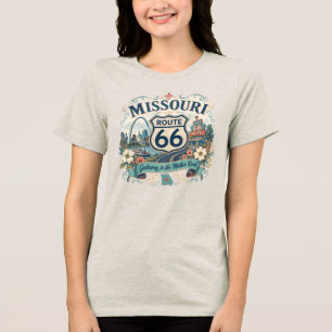 T-shirt En Tri-matière Vêtements Vintage Rétro Missouri Mother Road Gatew