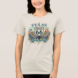 T-shirt En Tri-matière Vêtements Vintage Retro Texas Mother Road Big Sky