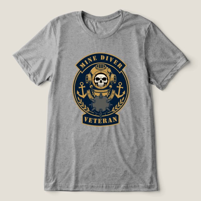 T-shirt En Tri-matière Vétéran Plongeur de Mine (Design Recto)