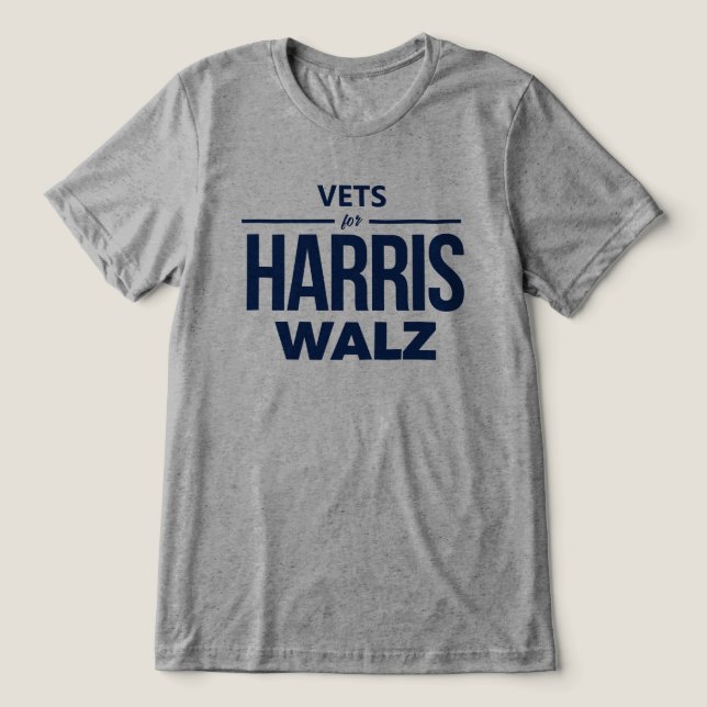 T-shirt En Tri-matière Vets pour Harris Walz (Design Recto)