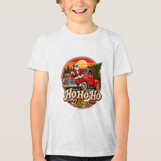 T-shirt En Tri-matière Vibe Ho Ho Ho du Père Noël au coucher du soleil vi