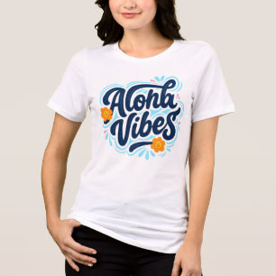 T-shirt En Tri-matière Vibes Aloha Hawaïennes Île Hawaïenne