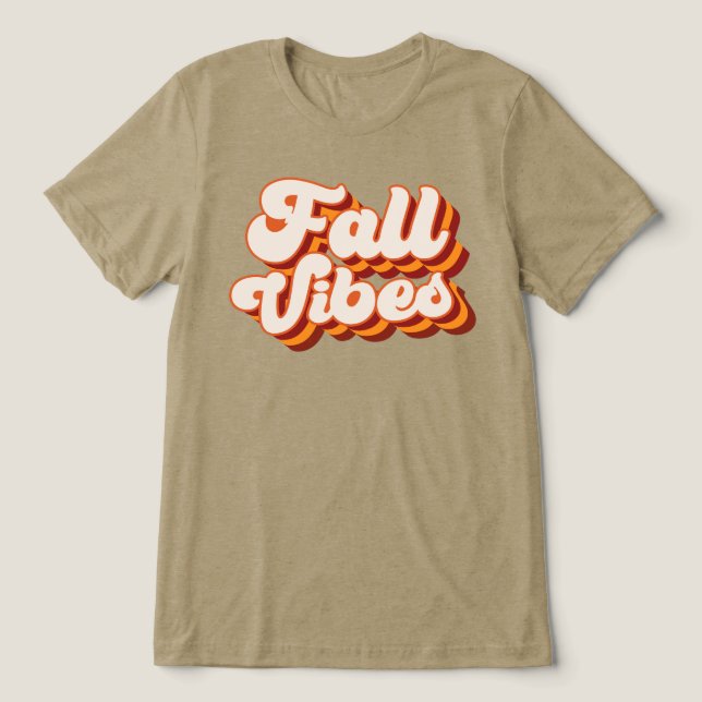 T-shirt En Tri-matière Vibes d'automne rétro (Design Recto)