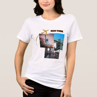 T-shirt En Tri-matière Vibes de New York - Collage de voyage urbain