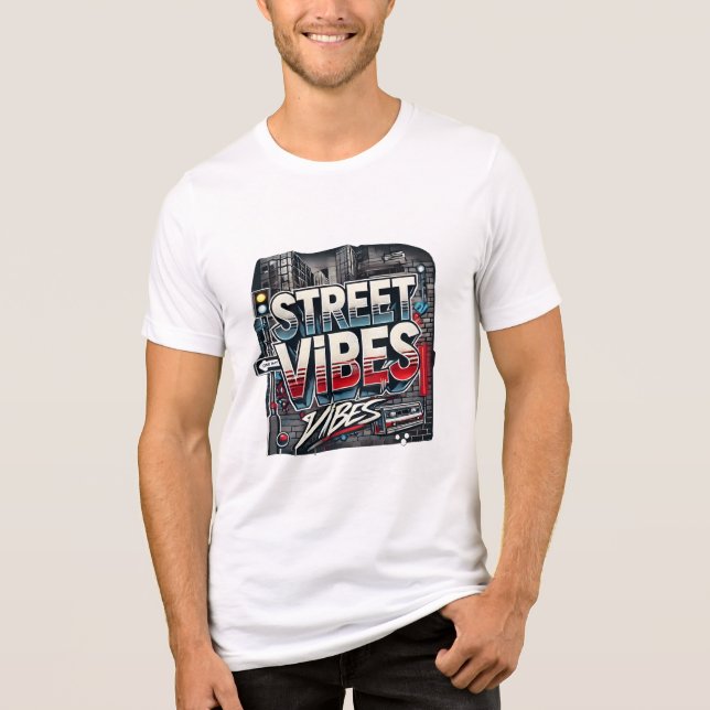 T-shirt En Tri-matière Vibes de rue | Graffiti urbain (Recto)