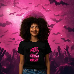 T-shirt En Tri-matière vibes de sorcière rose seulement Halloween script 