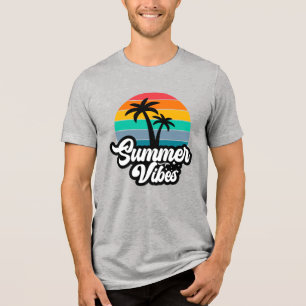 T-shirt En Tri-matière Vibes d'été avec design de palmiers
