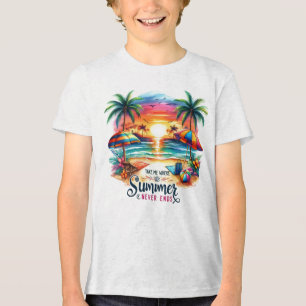 T-shirt En Tri-matière Vibes d'été Brushstroke Beach Sunset-34626